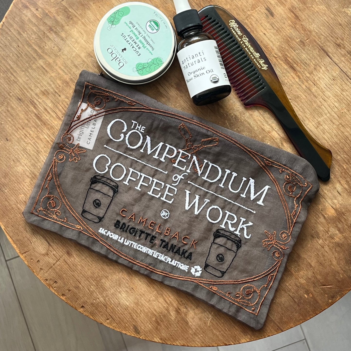 【New】Organdy Utility Pouch - Charcoal Gray