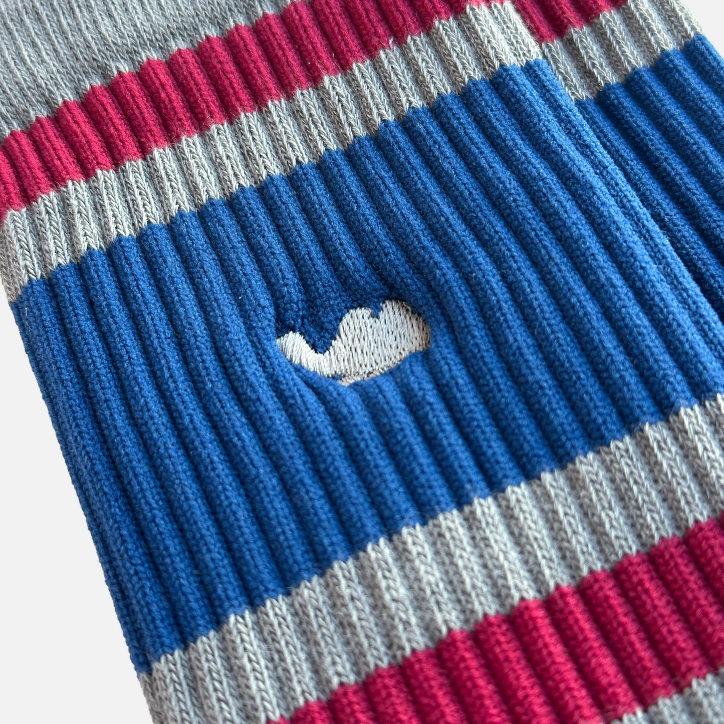Line Socks - Light Gray × Navy