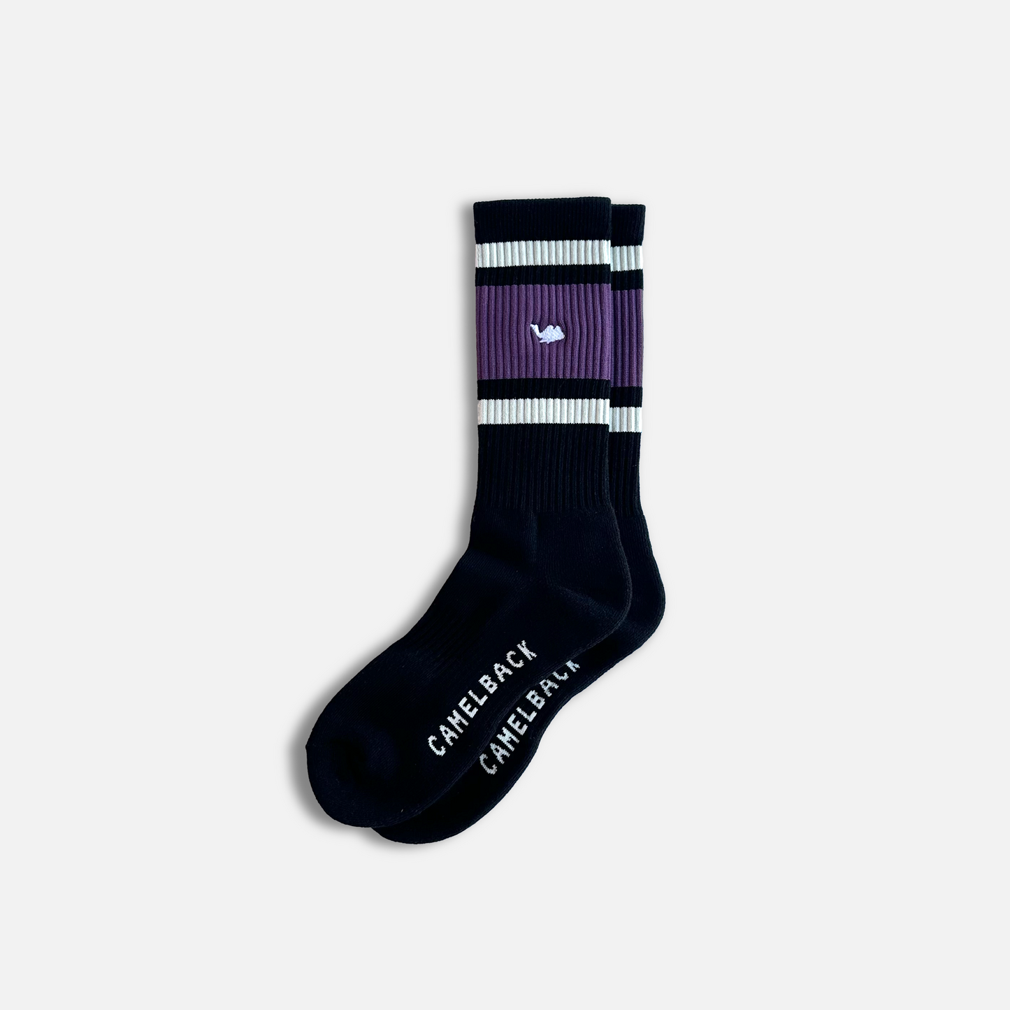 Line Socks ‐ Black × Purple