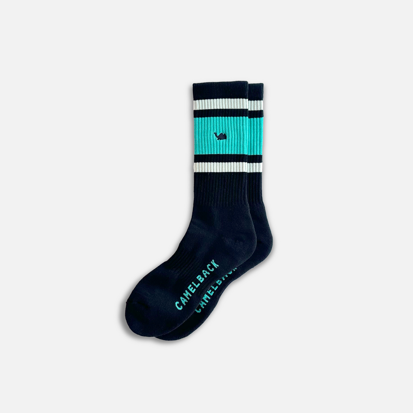 Line Socks ‐ Dark Green × Brown