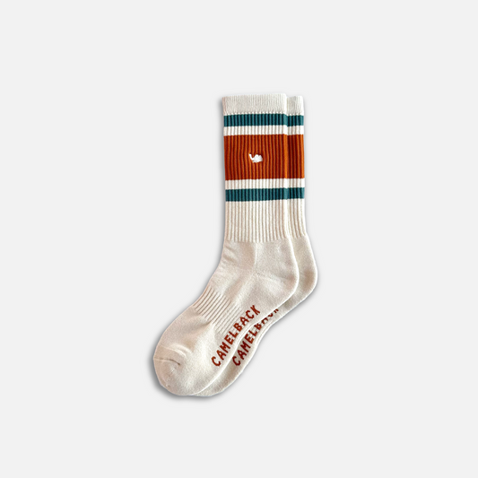 【Restock】Line Socks ‐ Ivory × Orange