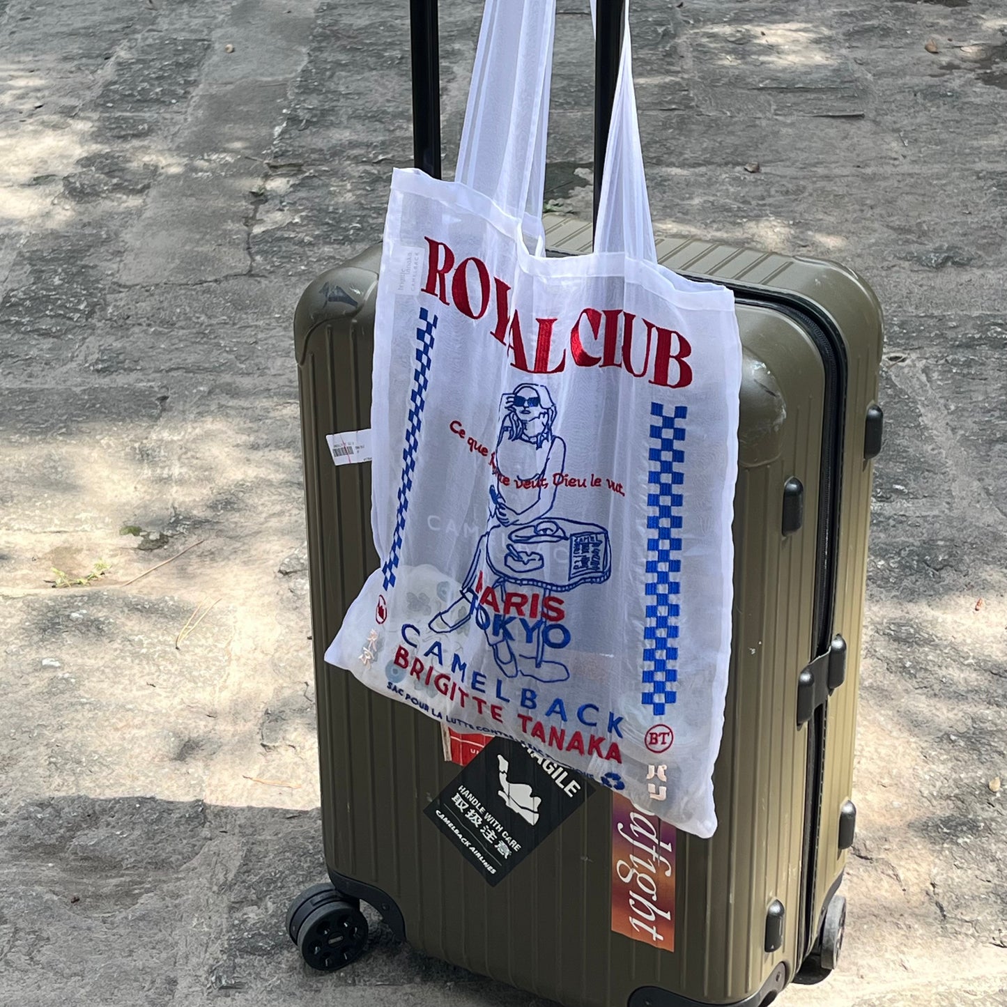 Organdy Buddy Tote Bag - White